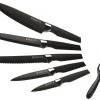 Kadastar Messer-Set Premium Black 6-teilig, Schwarz/Silber