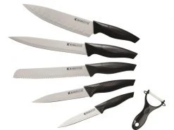 Kadastar Messer-Set Premium White 6-teilig, Silber/Weiss