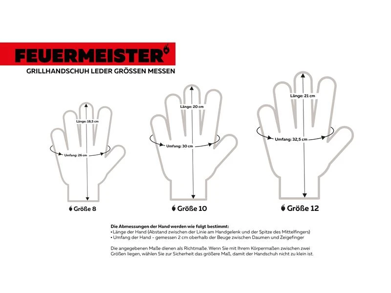 Feuermeister Grillhandschuh Premium BBQ Rot, Grösse 12 2 Feuermeister Grillhandschuh Premium BBQ Rot, Grösse 12 – Bild 2