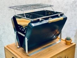 Kenluck Buddy Grill Hammertone Gloss Blue -Brack Grill Geschaft 195174830 xxl