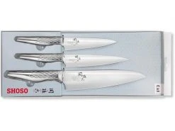 Kai Messer-Set Shoso 3 tlg. Silber