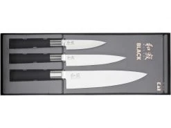 Kai Messer-Set Wasabi 3 tlg. Schwarz