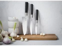 Kai Messer-Set Wasabi 3 tlg. Schwarz -Brack Grill Geschaft 198503401 xxl