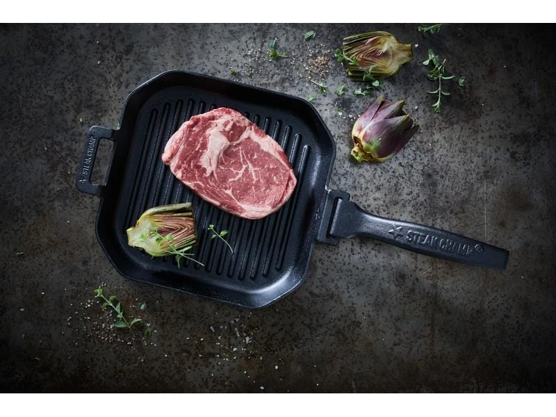 Steak Champ Grillpfanne Gusseisen 26 cm 3 Steak Champ Grillpfanne Gusseisen 26 cm – Bild 3