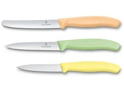 Victorinox Gemüsemesser Trend Colors 3-teilig, Gelb/Grün/Orange