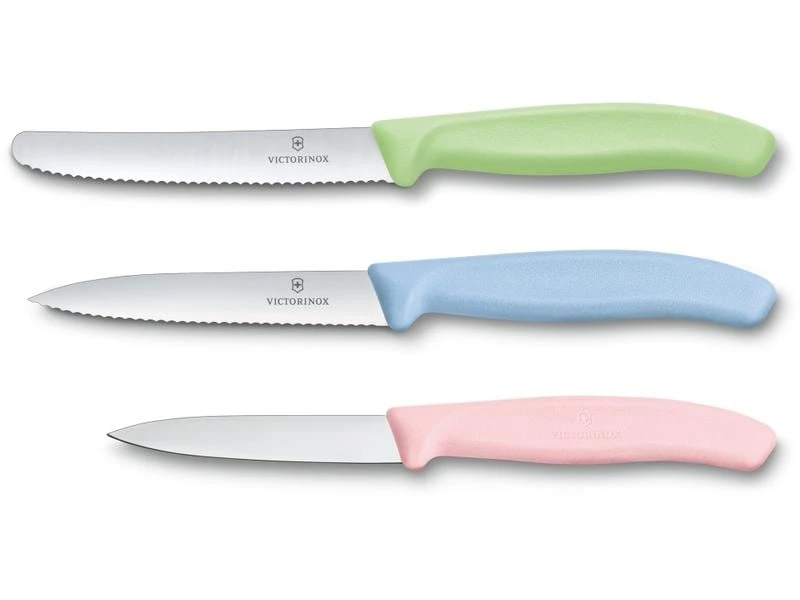 Victorinox Gemüsemesser Trend Colors 3-teilig, Blau/Grün/Rosa 1 Victorinox Gemüsemesser Trend Colors 3-teilig, Blau/Grün/Rosa