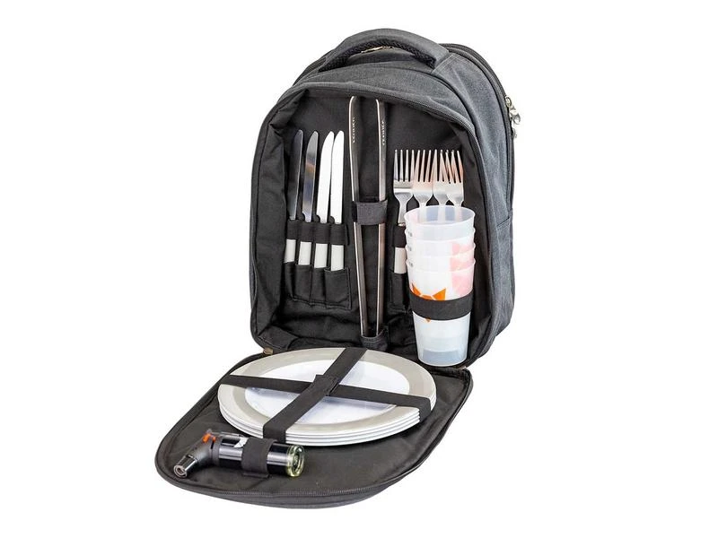 Fennek Grill Grillbesteck-Set Backpack Schwarz 1 Fennek Grill Grillbesteck-Set Backpack Schwarz