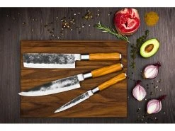 Forged Messerset Olive 3-teilig, Olivenholz -Brack Grill Geschaft 201420721 xxl