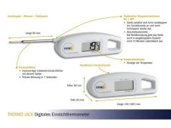 TFA Dostmann Einstichthermometer THERMO JACK, Weiss -Brack Grill Geschaft 203718901 xxl