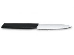 Victorinox Gemüsemesser Swiss Modern mit Wellenschliff Schwarz