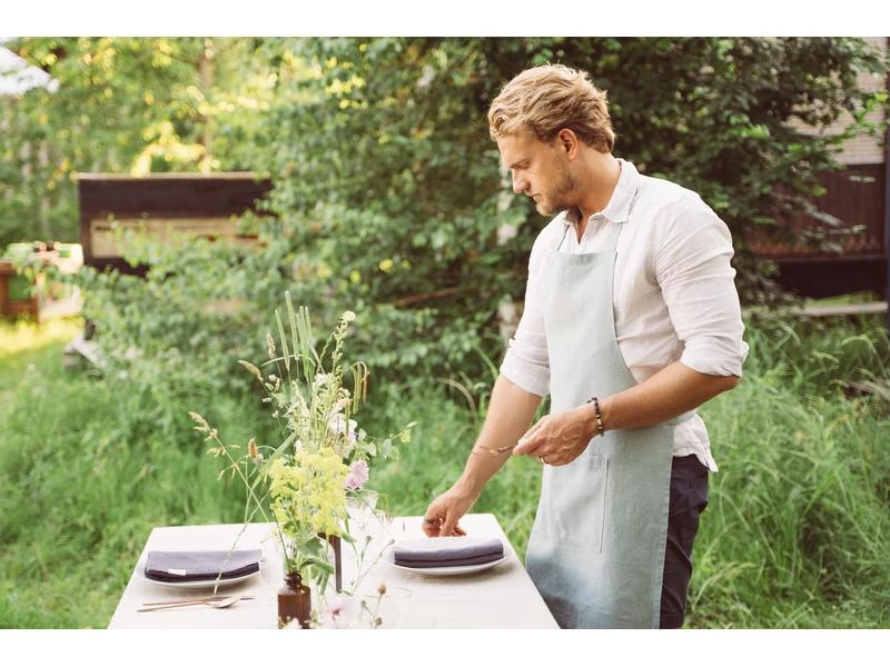 Tatavola Kochschürze Ella Graugrün 2 Tatavola Kochschürze Ella Graugrün – Bild 2