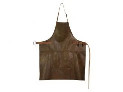 Dutchdeluxes Grillschürze BBQ Vintage Leder, Braun