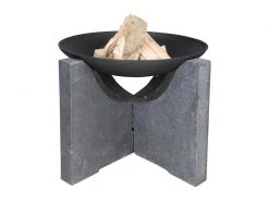 Esschert Design Feuerschale mit Granitfuss