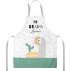 Sheepworld Kochschürze No Drama Lama Grün/Weiss