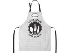 Sheepworld Kochschürze Meine Küche – mein Revier Hellgrau