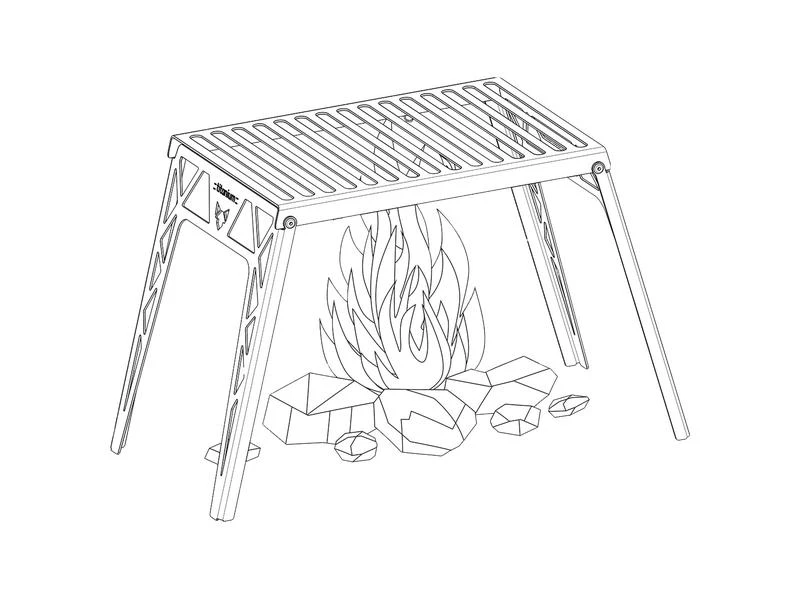 Fennek Grill Klapprost zu Hobo Premium, Titan 7 Fennek Grill Klapprost zu Hobo Premium, Titan – Bild 7