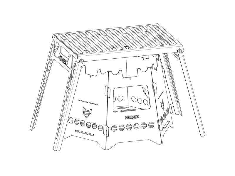 Fennek Grill Klapprost zu Hobo Premium, Titan 6 Fennek Grill Klapprost zu Hobo Premium, Titan – Bild 6