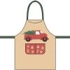 Chic Mic Kochschürze Weihnachtsauto Beige/Rot