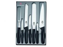 Victorinox Messer-Set 7-teilig, Silber/Schwarz