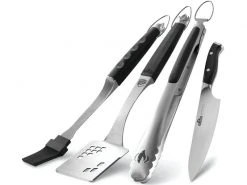 Napoleon Grillbesteck-Set 4-teilig, Silber
