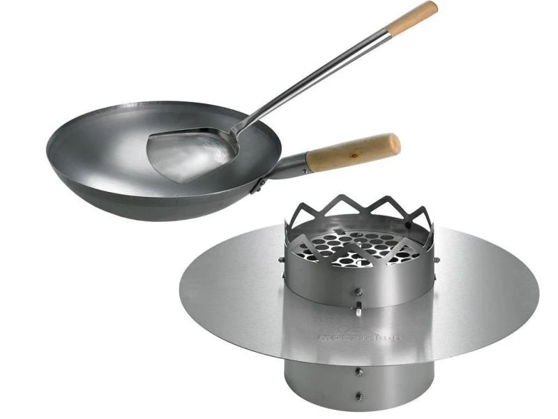 Moesta BBQ Grillaufsatz BBQ Wok Komplettpaket für Ø 57 Kugelgrills 1 Moesta BBQ Grillaufsatz BBQ Wok Komplettpaket für Ø 57 Kugelgrills