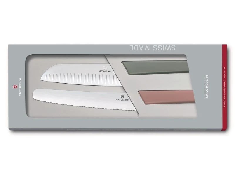 Victorinox Küchenmesser Swiss Modern Grün/Rosa 2 Victorinox Küchenmesser Swiss Modern Grün/Rosa – Bild 2