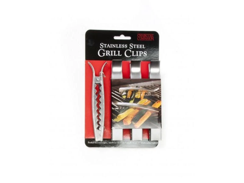 CHARCOAL COMPANION Gemüseklammer 4 Stück, Silber 3 CHARCOAL COMPANION Gemüseklammer 4 Stück, Silber – Bild 3