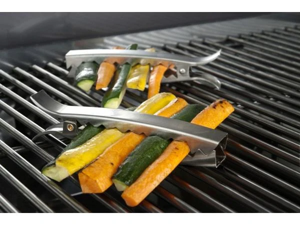 CHARCOAL COMPANION Gemüseklammer 4 Stück, Silber 2 CHARCOAL COMPANION Gemüseklammer 4 Stück, Silber – Bild 2