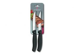 Victorinox Steakmesser Swisss Classic Gourmet Mittel, 2 Stück, Schwarz