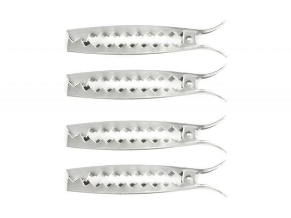 CHARCOAL COMPANION Gemüseklammer 4 Stück, Silber 1 CHARCOAL COMPANION Gemüseklammer 4 Stück, Silber