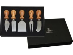 Heidi Cheese Line Käsemesser Set 5-teilig, Silber