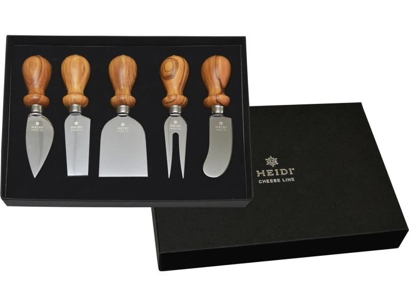 Heidi Cheese Line Käsemesser Set 5-teilig, Silber 1 Heidi Cheese Line Käsemesser Set 5-teilig, Silber