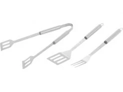 Tepro Grillbesteck-Set Edelstahl 3-teilig, Silber