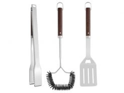 BergHOFF Grillbesteck-Set BBQ 3-teilig, Silber